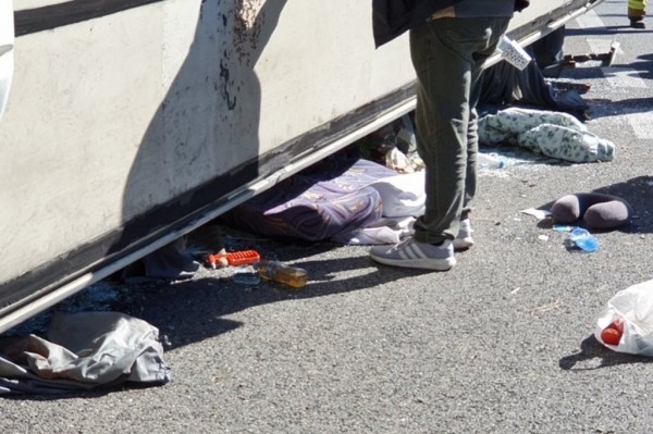 В Польше перевернулся автобус из Беларуси