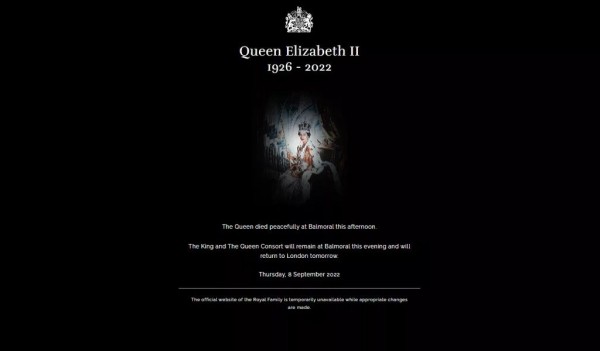 Умерла королева Великобритании Елизавета II