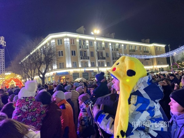 В Бресте зажгли главную елку города