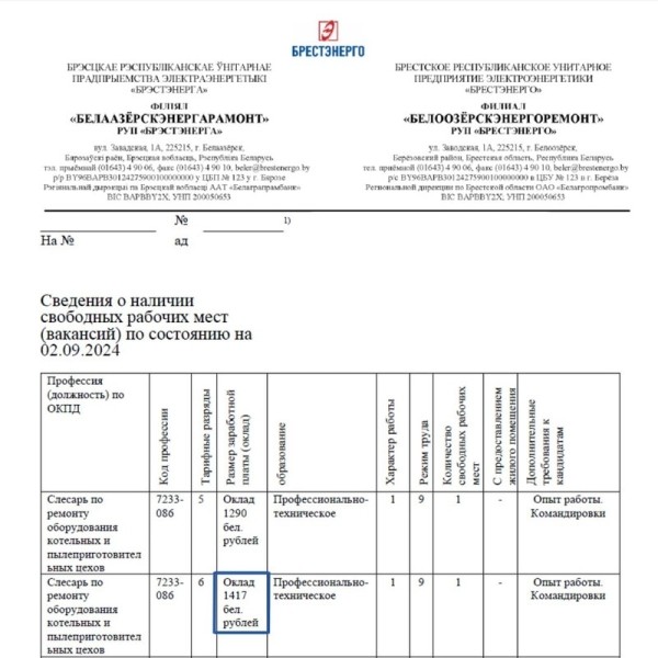 В Бресте ищут слесаря на зарплату 15 тысяч рублей? Необычная вакансия взбудоражила интернет В Бресте ищут слесаря на зарплату 15 тысяч рублей? Необычная вакансия взбудоражила интернет
