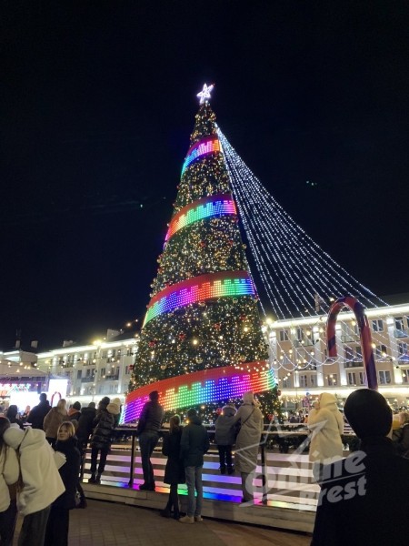 Главная новогодняя красавица Бреста зажглась — видео