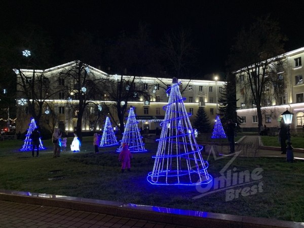 Главная новогодняя красавица Бреста зажглась — видео