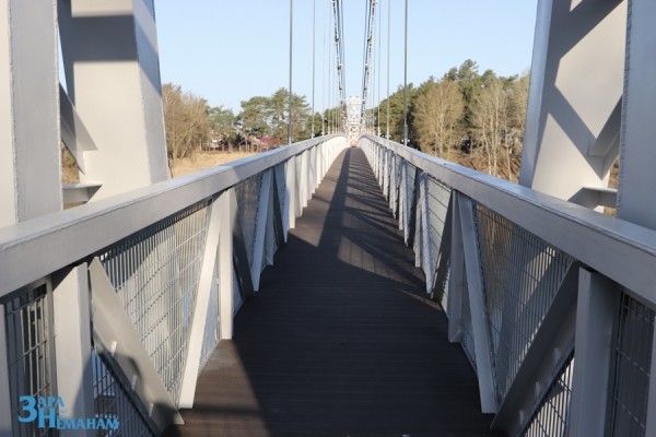 Как выглядит самый длинный подвесной мост в Беларуси после ремонта