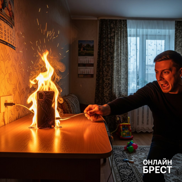 Оставленный на зарядке телефон стал причиной пожара в Брестской области